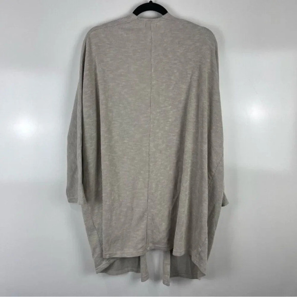 DONNI Ribbed Oversized Open Front Cardigan Sweater Pockets Women's One Size - Picture 2 of 7